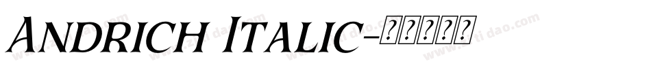 Andrich Italic字体转换
